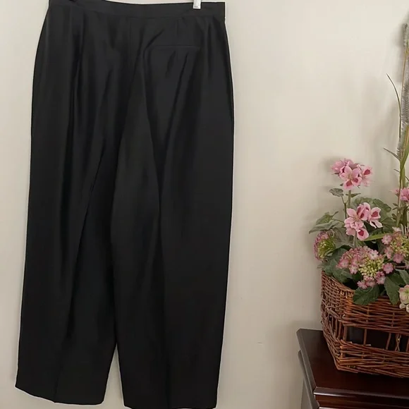 NWT Lauren Ralph Lauren black silk pantsuit